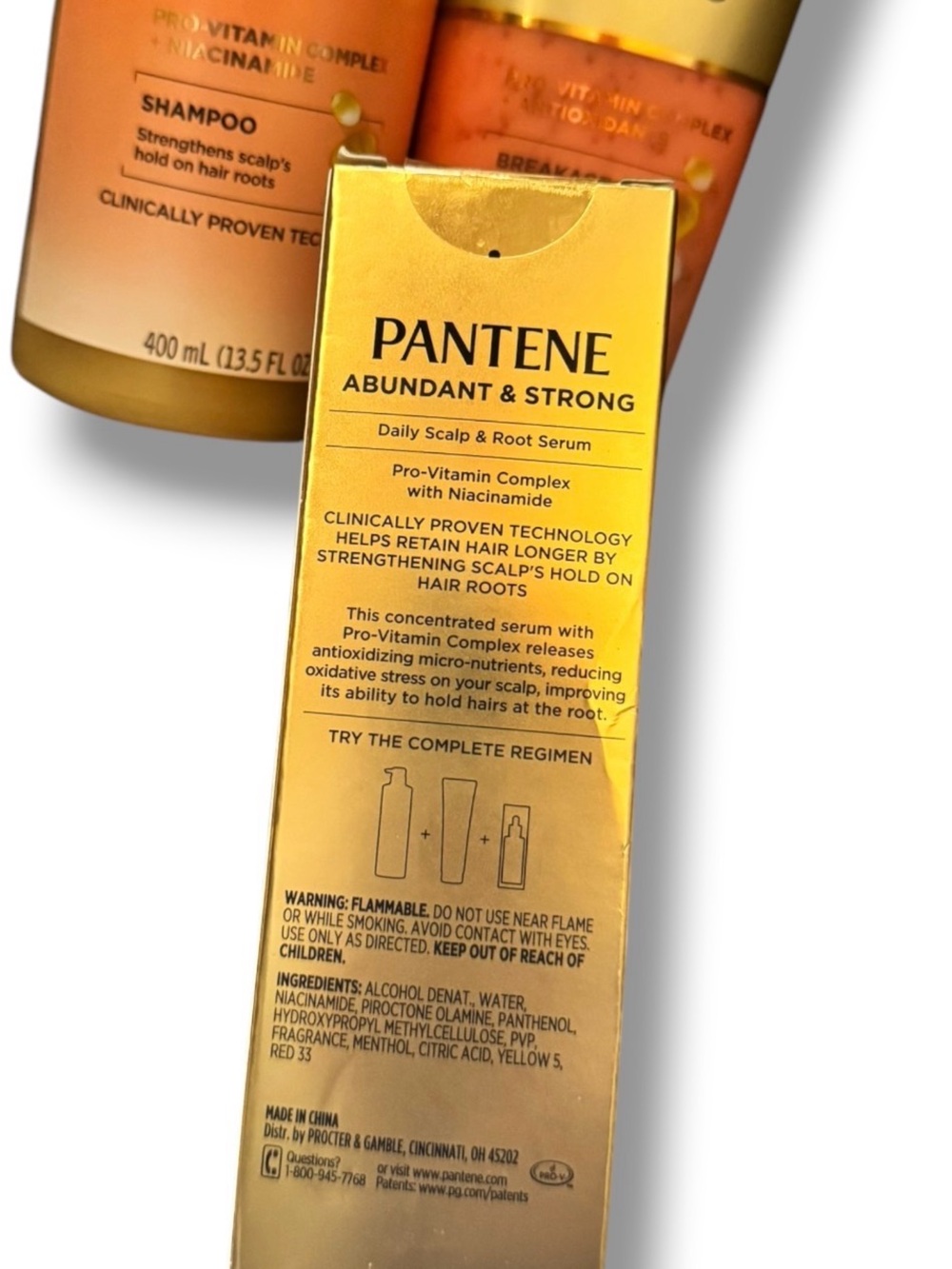 Pantene Abundant & Strong Pro-V Hair Regimen - Shampoo, Conditioner & Serum NEW - Picture 5 of 10